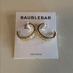 BaubleBar Gold and Silver Hoop Earrings